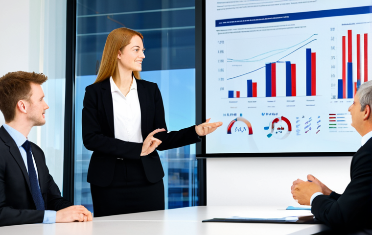 **Prompt:** A professional businesswoman in a fully clothed business suit, confidently presenting a graph showcasing the benefits of an FTA (Free Trade Agreement) to a diverse group of international businesspeople in a modern conference room, appropriate content, safe for work, perfect anatomy, natural proportions, professional illustration, high quality, modest.