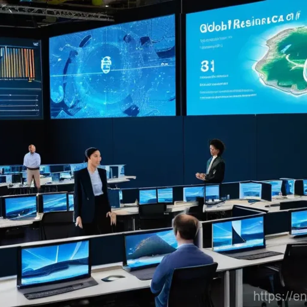 수출입 거래의 주요 리스크와 관리 - **Prompt Title: Global Resilience in Supply Chain Management**
    **Description:** A wide-angle, vi...