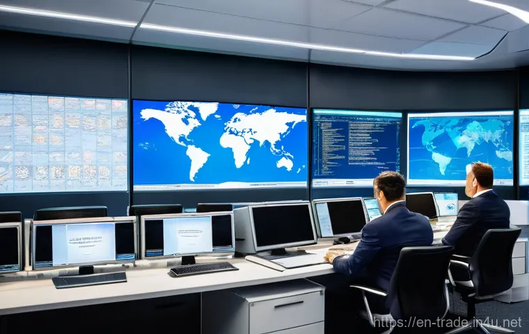 수출입 거래의 주요 리스크와 관리 - **Prompt Title: Global Resilience in Supply Chain Management**
    **Description:** A wide-angle, vi...