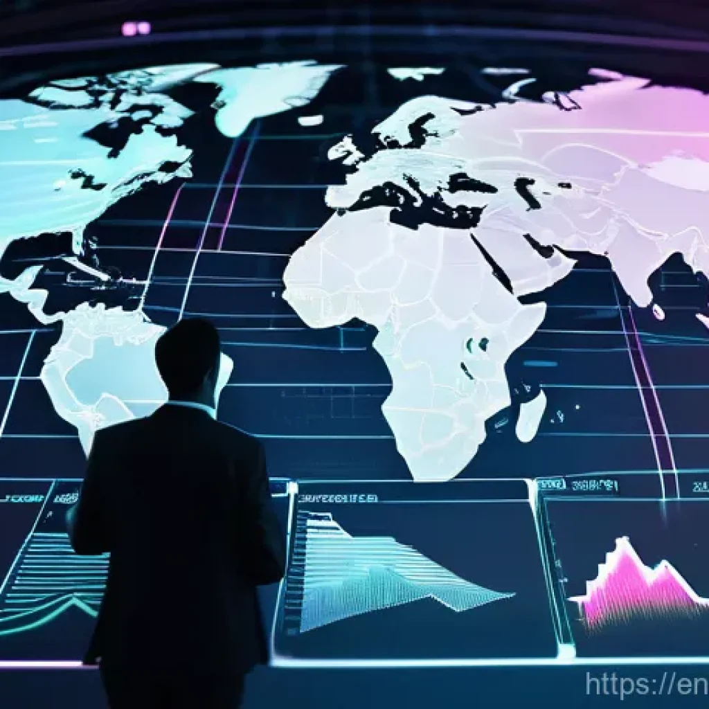 무역학과 전공 필수 과목 정리 - **Global Economic Insights & Financial Acumen:** A futuristic, dynamic depiction of the world econom...