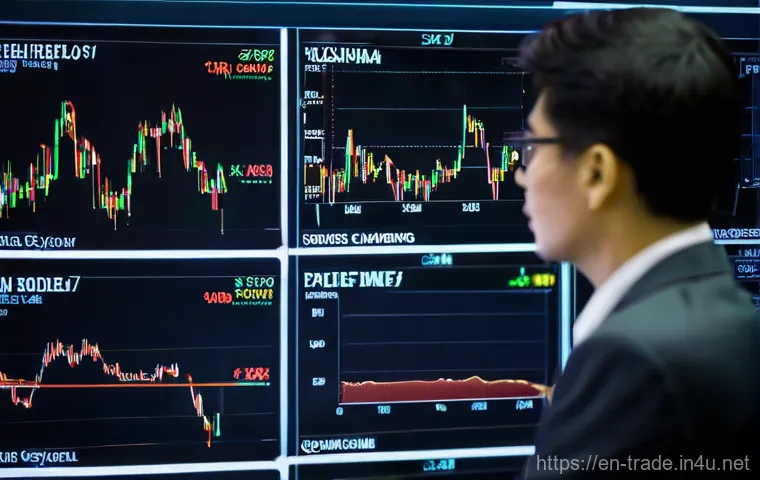 수출입 계약의 리스크 관리 방안 - **"Mastering Currency Fluctuations with AI-Powered Hedging"**
A dynamic, high-tech trading floor...