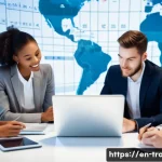 무역 실무 입문자를 위한 자료 - **Prompt:** A diverse group of young, professionally dressed entrepreneurs (men and women of various...