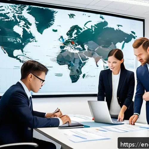 무역 서류 심사 체크리스트 - A modern office setting showing a diverse team of professionals gathered around a large conference t...